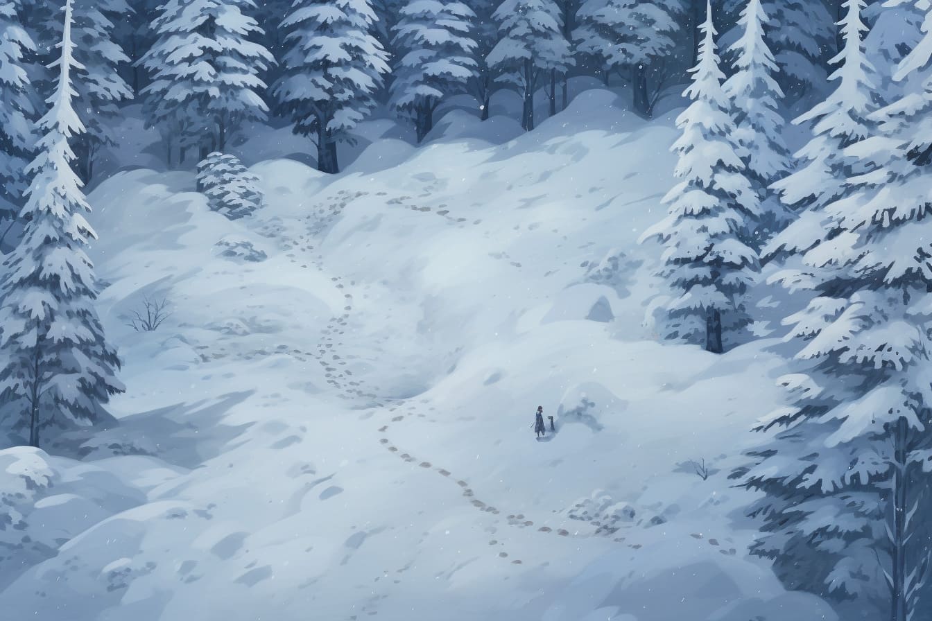 Dream - snow landscape - trees